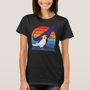 Retro Parrot Tyrannosaurus Rex I Screaming Lutino  T-Shirt