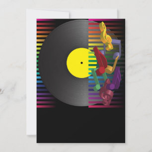 Retro Party Background Invitation