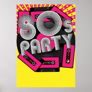 Retro Party Background Poster