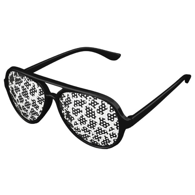 Retro Party Shades Cow Sunglasses (Angled)
