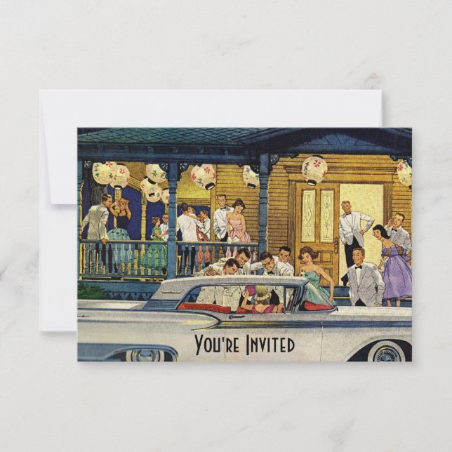 Retro Party Time V2 Invitation (Front)