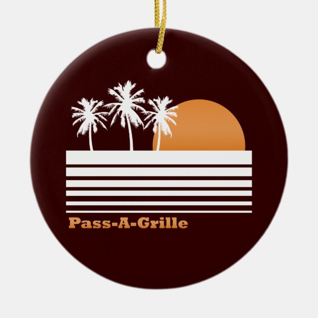 Retro Pass-a-Grille Ornament (Front)