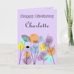 Retro Pastel Birthday Card