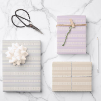 Retro pastel boho wrapping paper for Christmas