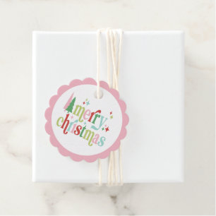 Retro Pastel Christmas   Merry Christmas Favour Tags