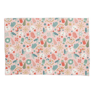 Retro Pastel Christmas  Pillowcase