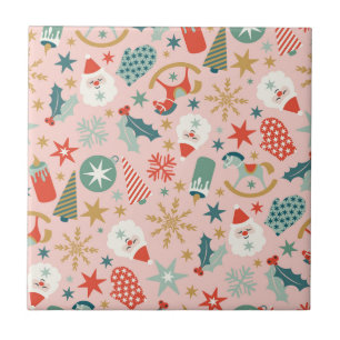 Retro Pastel Christmas Tile