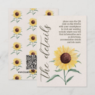 Retro Pastel Colour Daisy Wedding Enclosure Card