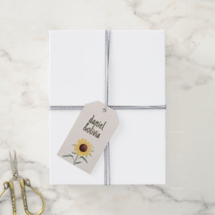 Retro Pastel Colour Daisy Wedding Gift Tags