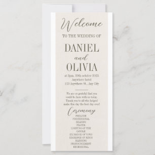 Retro Pastel Colour Daisy Wedding Programs