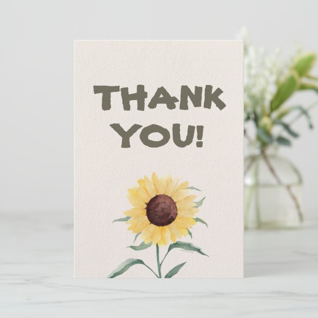 Retro Pastel Colour Daisy Wedding Thank You Card (Standing Front)