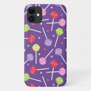 Retro Pastel Coloured Candy Lollipops Purple Case-Mate iPhone Case