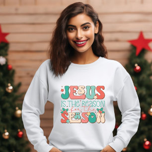 Retro Pastel Jesus is the Reason for the Season Sweatshirt