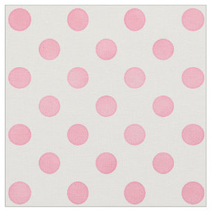 Retro pastel pink white polka dots pattern fabric