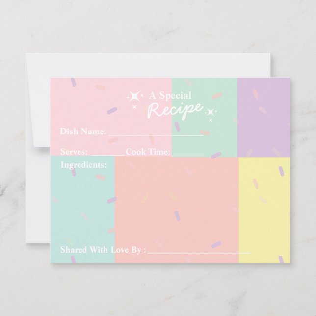 Retro Pastel Recipe Card (Front)