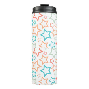 Retro Pastel Stars Warm Serenity Stainless Steel T Thermal Tumbler
