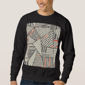 Retro Patchwork: Abstract Geometric Design Sweatshirt