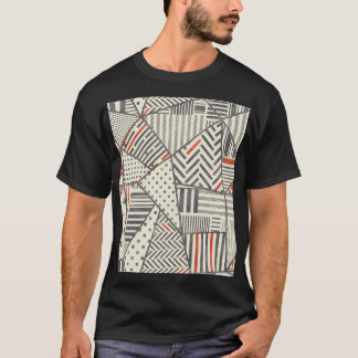 Retro Patchwork: Abstract Geometric Design T-Shirt