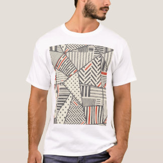 Retro Patchwork: Abstract Geometric Design T-Shirt