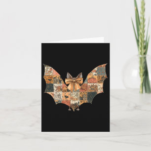 Retro Patchwork Quilt T Coquette Fall Halloween Sp Card