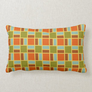 Retro Patio Tiles Rectangle Pillow