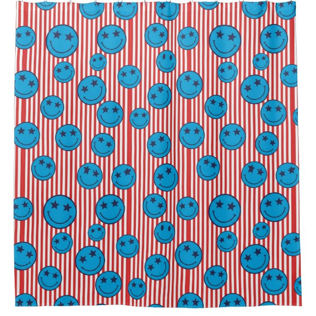 Retro Patriot Shower Curtain (Front)