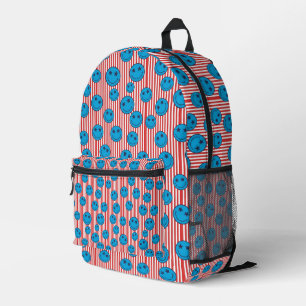 Retro Patriot Smiley Face Printed Backpack