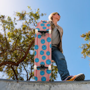 Retro Patriot Smiley Face Skateboard