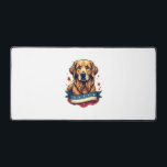 Retro Patriotic Golden Retriever Engraving Tee 4 Desk Mat<br><div class="desc">Retro Patriotic Golden Retriever Engraving Tee 4</div>