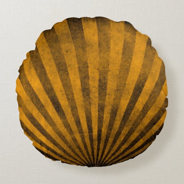 Retro pattern background round cushion (Front)