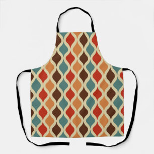 Retro pattern coloured apron