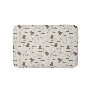 Retro pattern for man 2 bath mat