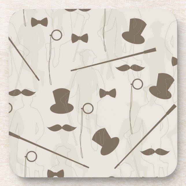 Retro pattern for man 2 coaster (Front)