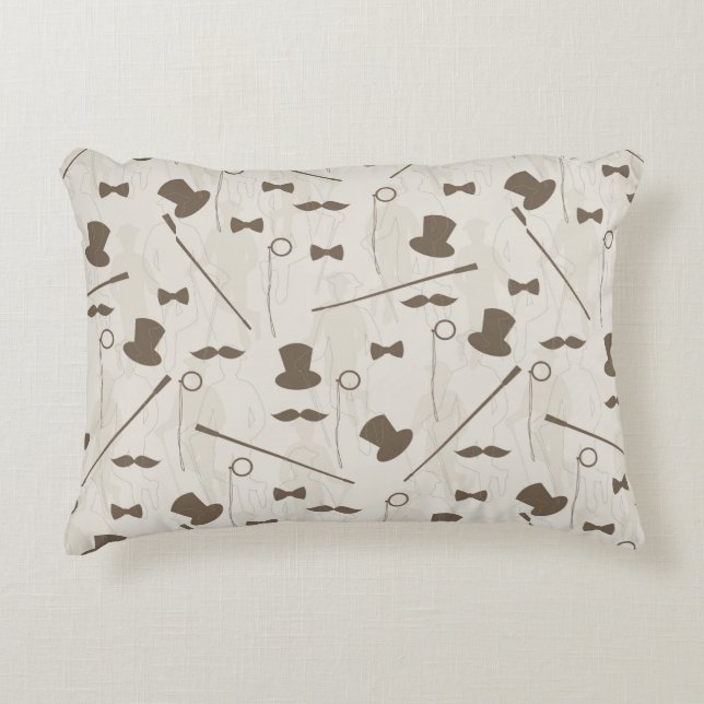 Retro pattern for man 2 decorative cushion (Front)