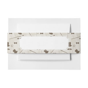 Retro pattern for man 2 invitation belly band