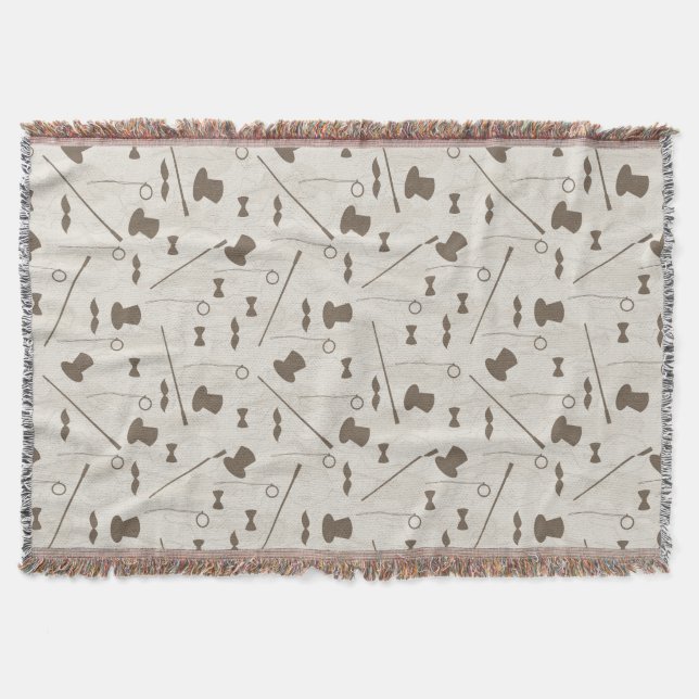 Retro pattern for man 2 throw blanket (Front)