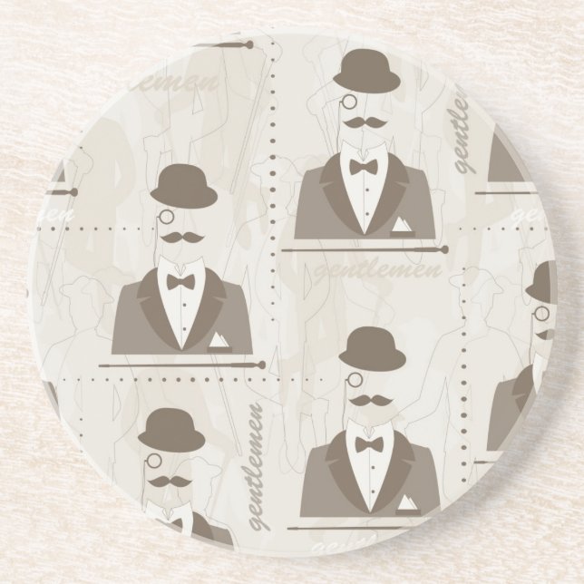 Retro pattern for man coaster (Front)