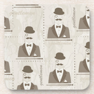 Retro pattern for man coaster