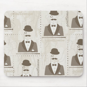 Retro pattern for man mouse pad