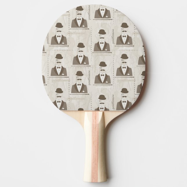 Retro pattern for man ping pong paddle (Front)