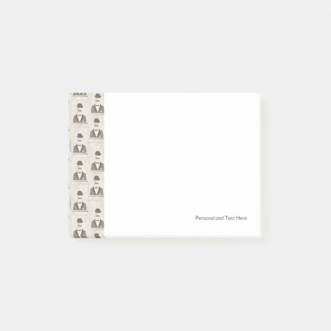 Retro pattern for man post-it notes (Front)