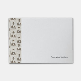 Retro pattern for man post-it notes