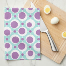 Retro Pattern Green and Purple Circles