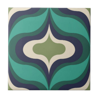 Retro Pattern Green Tile
