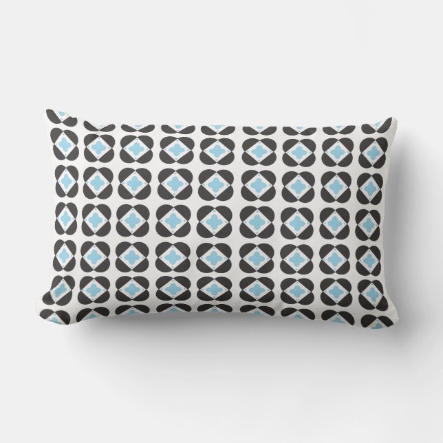 Retro Pattern Rectangular Pillow in turquoise (Front)