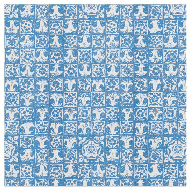 Retro Pattern Vintage Tarot Card Back  Fabric (Close Up)