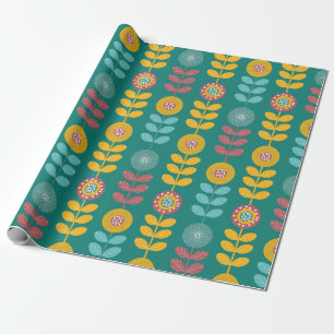 Retro pattern wrapping paper