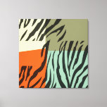 Retro Pattern Zebra Pop Art Wrapped Canvas<br><div class="desc">Retro Pattern Zebra Pop Art Wrapped Canvas</div>