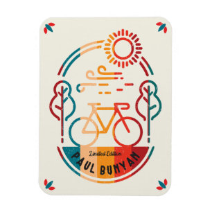 Retro Paul Bunyan Bike Trail Magnet