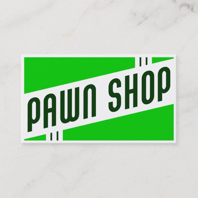 retro pawn shop business card (Front)